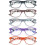 Ensemble de 5 lunettes de lecture œil de chat pour femmes 2