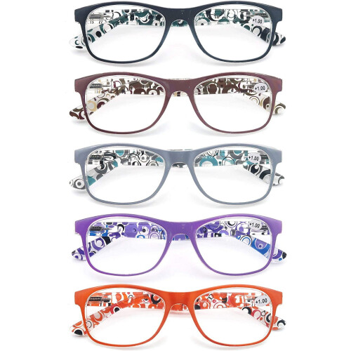Ensemble de 5 lunettes de lecture œil de chat pour femmes 1