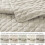 Light Beige Queen Quilt Set 3 pcs 90x90 inch 5