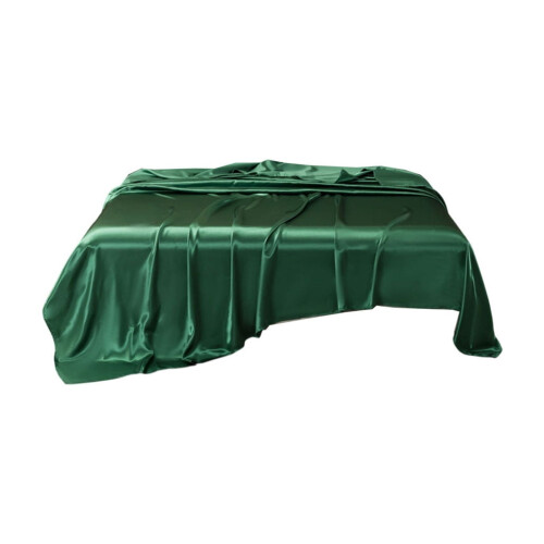 Dark Green Satin Bed Sheet 168x224cm 1