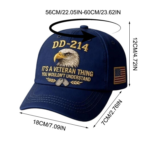 Veterans Casual Baseball Cap Vintage Distressed Cotton 1