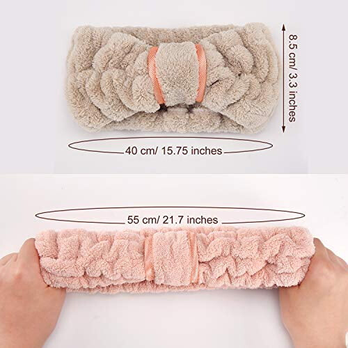 4-pack mikrofiber spa-huvudband 1