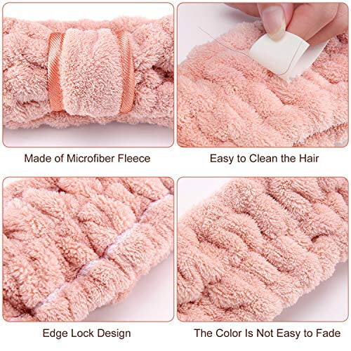 4-pack mikrofiber spa-huvudband 2