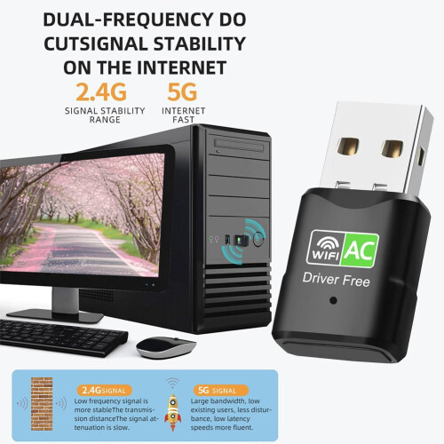 USB Wireless Network Card Receiver for High-Speed 5G Dual Band Connectivity 2
