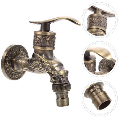 Wall Mount Kitchen Faucet Antique Finish Single Handle 1
