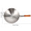 Carbon Steel Wok Silver Single Handle Open Flame Non-stick 2