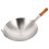Carbon Steel Wok Silver Single Handle Open Flame Non-stick 4