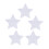 Confete de estrelas com glitter prateado, 100 unidades. 5