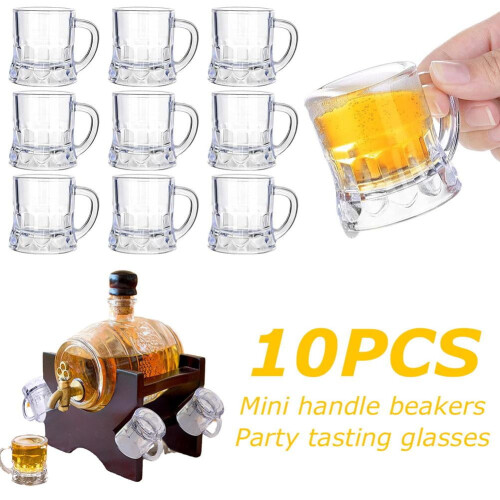 Mini plastikølkrus klare 1oz shotglas 2