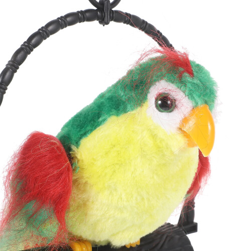 Perroquet parlant pour enfants, vert, 18 cm 1