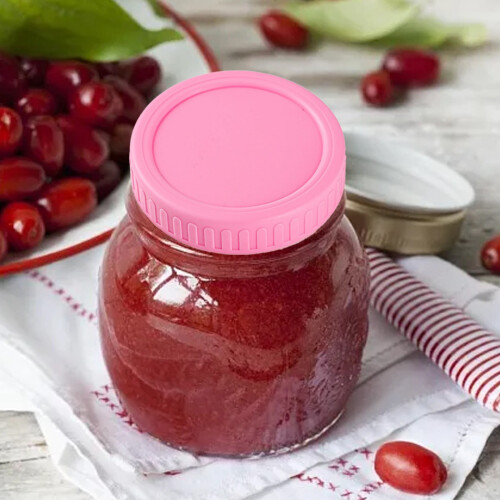 Coperchi per barattoli a bocca larga, coperchi in plastica per conserve, a prova di perdite e antigraffio, 8,6 cm, multiuso. 1