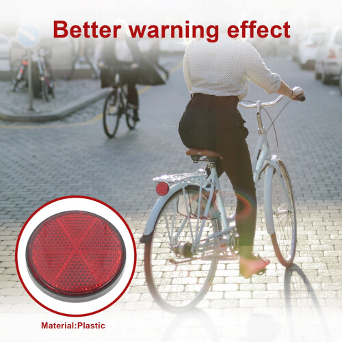 Rund cykelreflex röd 5,5 cm 2-pack 2