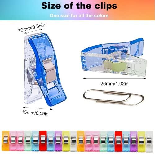 Mini Sewing Clips for Fabric Blue 120 PCS 2