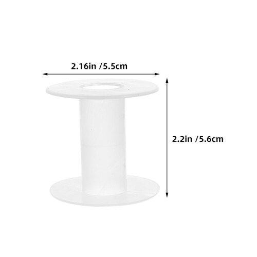 15pcs White Plastic Empty Spools for Small Ribbon Thread String Bobbin Embroidery Yarn Cord Wire Rope Chain Roll Crafts Sewing 1