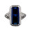 Clearance under $5 Women's Natural Emerald Large Rectangular Inlaid Zircon Ring Sz 6 2