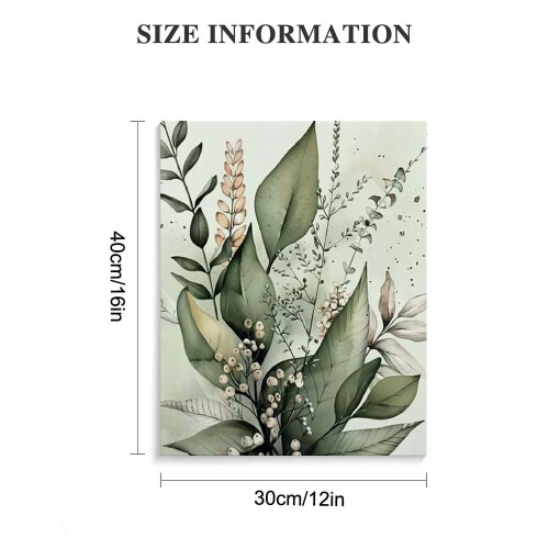 Εκτύπωση σε καμβά με βοτανική ακουαρέλα - Boho Floral Art 2