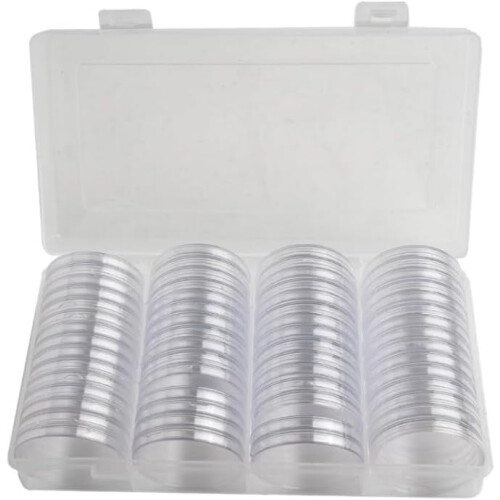 60-Piece 41mm Coin Capsules with Storage Box 2