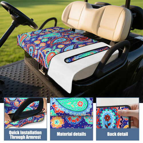 Toalha/cobertor de microfibra para assento de carrinho de golfe, 130 x 79 cm (51 x 31 polegadas) 2