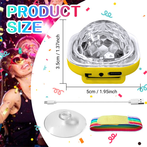 Mini-Diskokugel-Licht, tragbare RGB-LED 1