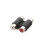 Conector RCA fêmea-fêmea para áudio e vídeo 2
