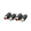 Conector RCA fêmea-fêmea para áudio e vídeo 3