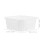 50 Pcs White Square Paper Cupcake Cups with Lids 2