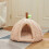 Cat Bed Foldable Cave with Cushion Pink 5