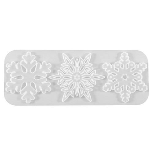 Moule flocon de neige en silicone blanc pour décoration DIY 2