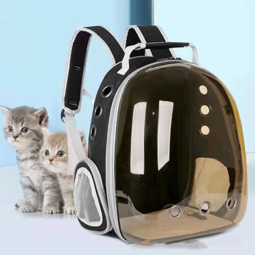 GASTROPOD Cat Backpack with Panoramic Window, 6-Vent Breathable Carrier – Red, Compatible with Cats 1