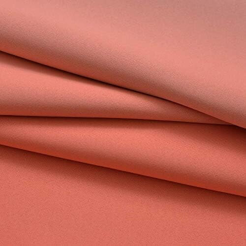 Coral and Grey Ombre Curtains Light Blocking Grommet Set of 2