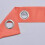 Coral and Grey Ombre Curtains Light Blocking Grommet Set of 4