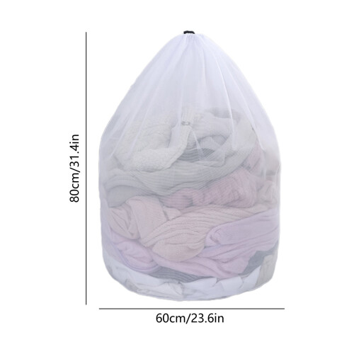 Drawstring Mesh Laundry Bag for Delicates – Large, Machine Washable, Compatible with Washer & Dryer 2