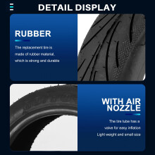 No Inflation Explode Proof Tire Compatible for  Max G30 60/70-6.5 Black Vacuum Tire with Valve