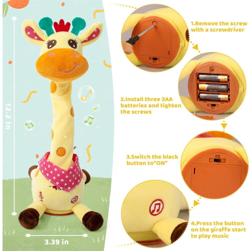 Bréagán Plush Sioraf Ag Damhsa do Leanaí Óga 1