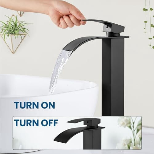 Matte Black Vessel Sink Faucet Single-Handle One-Hole 2