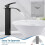 Matte Black Vessel Sink Faucet Single-Handle One-Hole 4