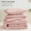 Blush Pink Microfiber Täcke Set King 3