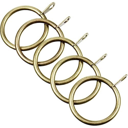 40-pak hvide metalgardinringe 37 mm OD 2