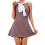 Vestido feminino sem mangas para tênis e golfe com shorts e 4 6