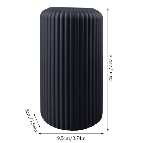 Vaso de ABS canelado de 8 polegadas para mesa e prateleira 2