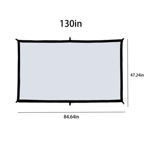 Wall Mount Portable Projector Screen, White, C23020220_230307 2