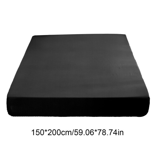 Black Microfiber Bed Skirt – Single Size, Elastic Hem 2
