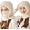 Conjunto feminino 3 em 1 de gorro, cachecol e máscara de tricô 2