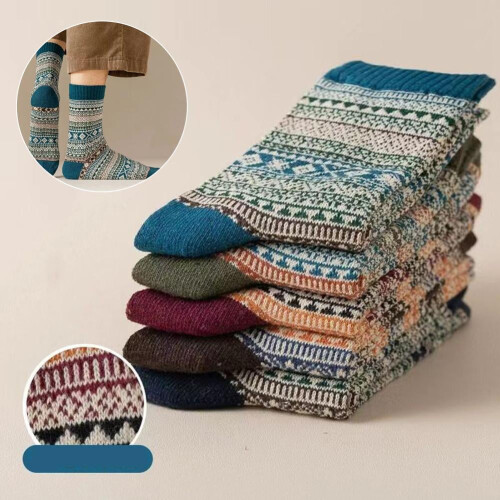 Vintage Ανδρικές Κάλτσες Ethnic Style Ανδρικές Κάλτσες Midhigh Tube για Δώρα για τις Γιορτές 2