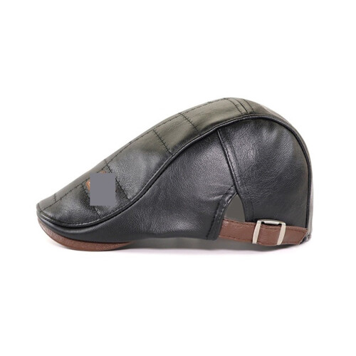 Leder-Schiebermütze für Herren, Vintage, Winter, warm 1