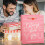Valentinstags-Geschenktüten, rosa Papiertragetasche mit Henkeln 4