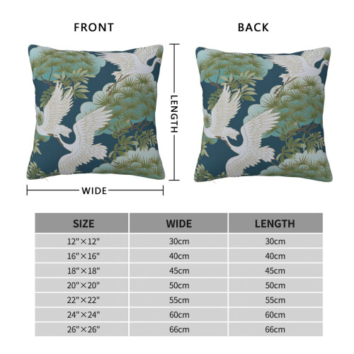 Housse de coussin décorative Sprig and Heron style rustique 51 x 51 cm 1