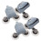 Duschdörrhjulset – Plast, 23 mm hjul, 4-pack 4
