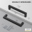 Black Square Bar Cabinet Pulls Stainless Steel 4in 2-Pack 2