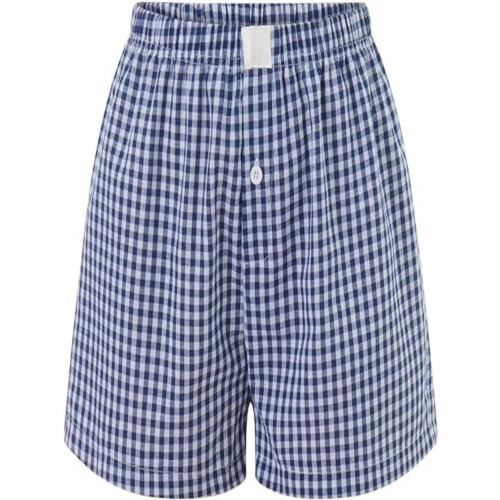 Karierte Damen-Freizeitshorts mit elastischem Bund 1